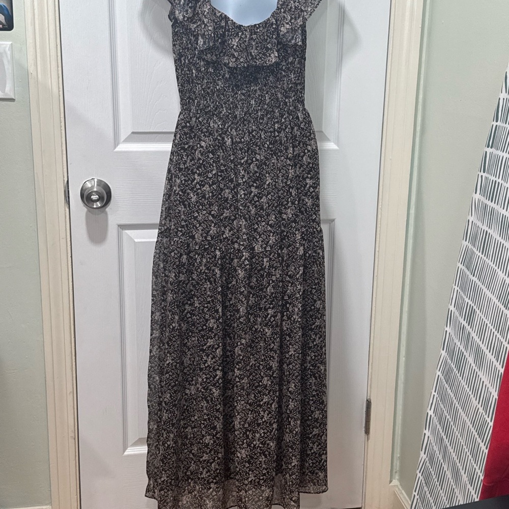 Lucy Paris Black Floral Maxi Dress